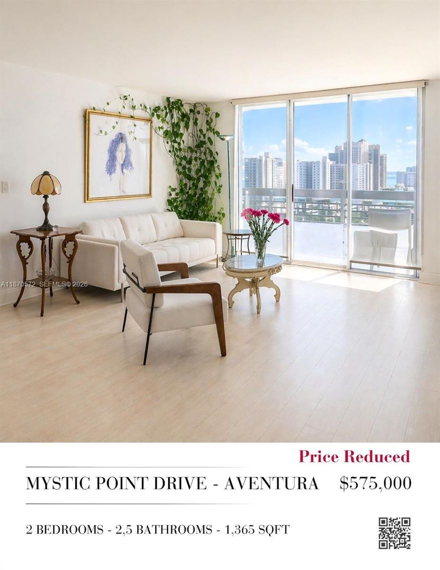 Two bedroom in mystic pt with 2.5 baths. Totally renovated. New appliances, AC , water heater, washer, dryer. Best direct ocean and intracoastal views of any 2 bedroom unit in Mystic Point.  Watch the sunrise and the boats go by. 
Mystic point is a unique community offering top tier security, 4 pickleball courts, 7 clay tennis courts, gym, dog park, beautiful waterfront restaurant  and food market. 24 hour security on island.  Maintenance was reduced to $1,191.00 for 2026. 
This is the only two bedroom line in Mystic with 2 1/2 baths. A new very modern wood like high end flooring can be installed if the buyer would like that at minimal cost.
