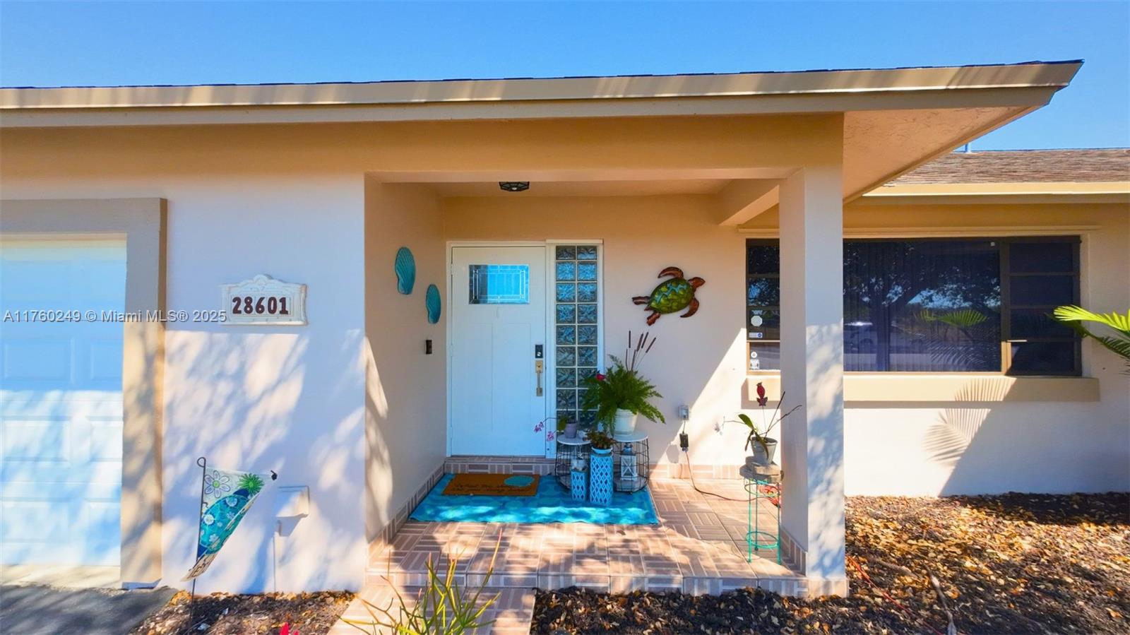 This charming home offers the perfect blend of style and function. First, a STUNNING remodeled kitchen w/Viscount White waterfall edge granite counters & many innovative storage solutions. The spacious living areas are highlighted by vaulted ceilings-which effortlessly creates a "light & bright" open atmosphere. The two-car garage houses the washer/dryer as well as your car & lots more! Next, step outside to your own private retreat- with a gorgeous covered porch for relaxing by a sparkling pool to cool off as well as a convenient cabana bath -all inside your own privately fenced yard. A shed w/electricity adds storage or workspace. Fresh paint inside & outside . Roof is only 9 years old w/TRANSFERRABLE warranty of 16 years LEFT. Accepting all financing types.