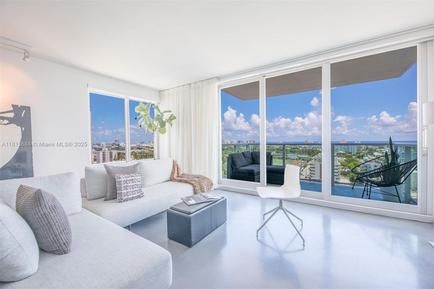 Stylish Waterfront Living in the Heart of South Beach! Step into turn-key luxury with this rare, fully renovated and tastefully furnished 1-bed/1.5-bath condo featuring a private balcony and stunning city and ocean views. This spacious unit boasts a sleek gourmet kitchen with white Caesarstone quartz countertops, premium appliances, and modern finishes throughout. Enjoy resort-style living with top-tier amenities including waterfront pool, jacuzzi, 24-hour concierge, gym, Cable/internet secured parking included. Located on vibrant West Avenue, just steps to Whole Foods, Walgreens, restaurants, cafes, and nightlife. Walkable to everything South Beach has to offer. Available for a 6-month lease (preferred). Don’t miss this opportunity to live in one of Miami Beach’s most desirable buildings!
