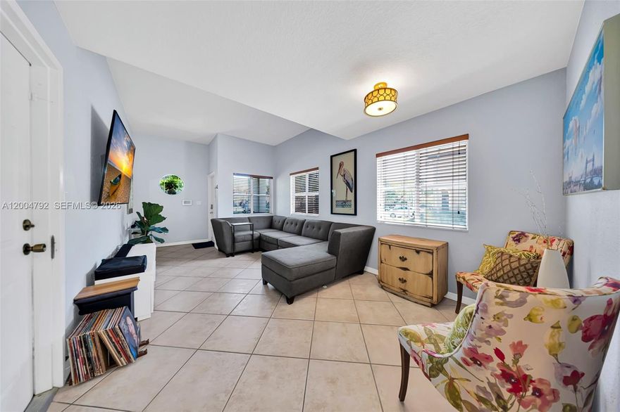 This spacious 3-bedroom, 2.5-bathroom corner townhome in Lakes by the Bay is a standout for its prime location. The 1,800+ square foot layout is one of the most highly desired floor plans in the community, with expansive living area, dedicated dining room, and central eat-in kitchen island. The kitchen is well-equipped with granite countertops, ample cabinetry, walk in pantry and stainless steel appliances.The first floor features durable ceramic tile for easy maintenance, while the second floor is finished with laminate wood flooring. Recessed lighting throughout the kitchen and living areas creates a bright, clean atmosphere, while the master suite offers a functional retreat with a separate glass shower and a large tub. The HVAC was replaced in 2022, and the home includes high-efficiency washer and dryer and one-car garage. Positioned perfectly within the community, the property sits directly in front of the park, pool and mailboxes. The Resort-style community clubhouse offers a complete lifestyle package with a fully equipped fitness center and resort style swimming pool. Whether you’re looking to stay active or unwind, the neighborhood provides beautifully maintained parks, scenic walking paths, and social spaces designed for relaxation. You are in the center of Cutler Bay’s exciting growth, just minutes from Black Point Marina, the Turnpike, and the upcoming Legacy Park and SouthPlace City Center. **More pictures to come**