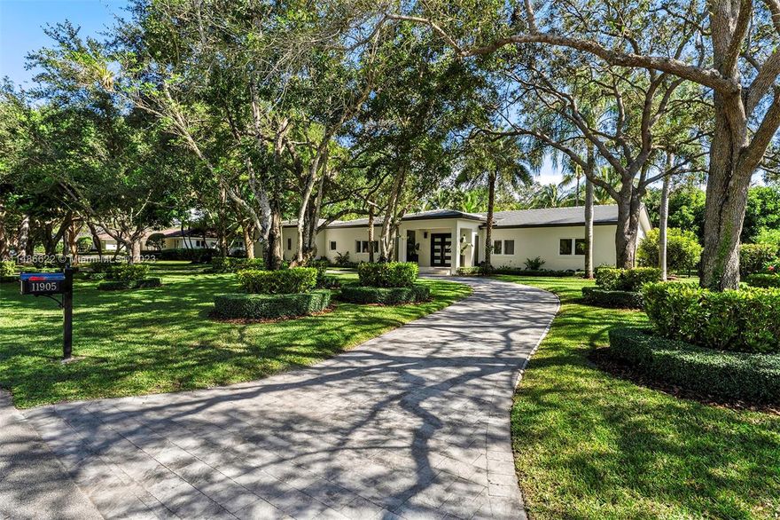 Exquisitely renovated to perfection in 2015, this residence has lofty ceilings throughout the home.Nearly one acre in the Pinecrest area, this one-story smart home showcases a thoughtfully designed split bedroom layout, ensuring maximum privacy within the primary bedroom.The heart of this home is a family room seamlessly integrated with a gourmet kitchen, complete with top-of-the-line appliances. Gracious reception areas create an inviting atmosphere, ideal for hosting gatherings and soirées.Positioned harmoniously on an expansive lot, this property has a lush, tropical landscaping with its exclusive access to the backyard and pool, this retreat exudes serenity.Intimate seating and a wealth of amenities for enjoyment.Esteemed Pinecrest school district and ease to major shopping & highways.