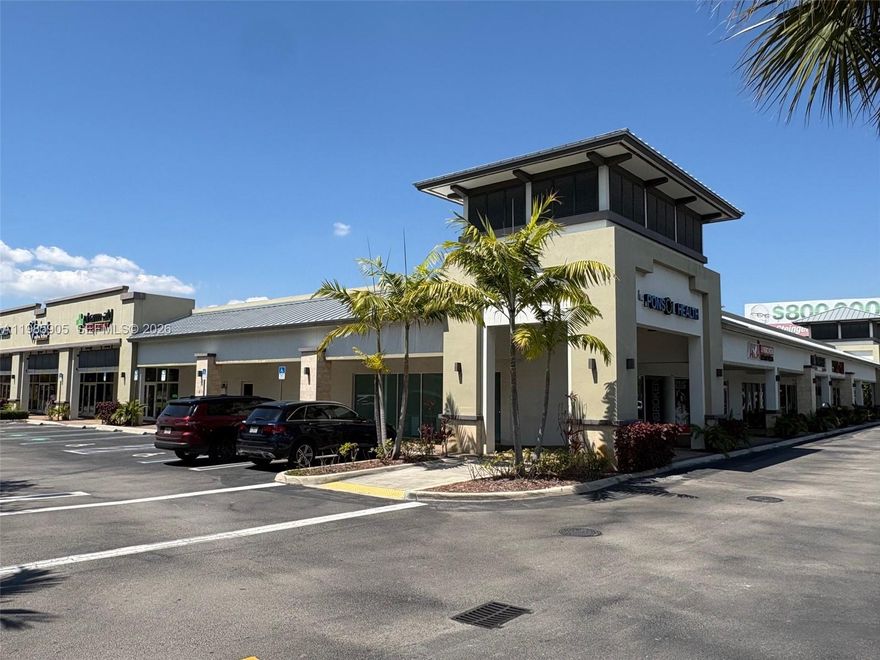 Prime retail opportunity in the highly desirable Doral/Sweetwater submarket. This 1,617 SF retail space is located at 2100 NW 107th Ave within a busy, well-maintained shopping plaza offering excellent visibility and strong daily traffic counts of approximately 45,000 vehicles. The property benefits from prominent frontage along NW 107th Avenue, one of the area’s main commercial corridors, with convenient access to SR 836 (Dolphin Expressway) and Florida’s Turnpike.

The plaza features ample on-site parking and a strong mix of co-tenants, generating consistent foot traffic throughout the day. Surrounded by dense residential communities, office users, and industrial workforce populations, this location provides an ideal customer base for a wide variety of retail and service-oriented businesses.

The space is currently tenant occupied and will be available within 30 days, allowing for a seamless transition for an incoming tenant. Suitable for retail, showroom, medical, beauty, wellness, or specialty service uses (subject to landlord approval).

Rare opportunity to secure a well-located retail space in one of Miami-Dade’s most active and in-demand trade areas.