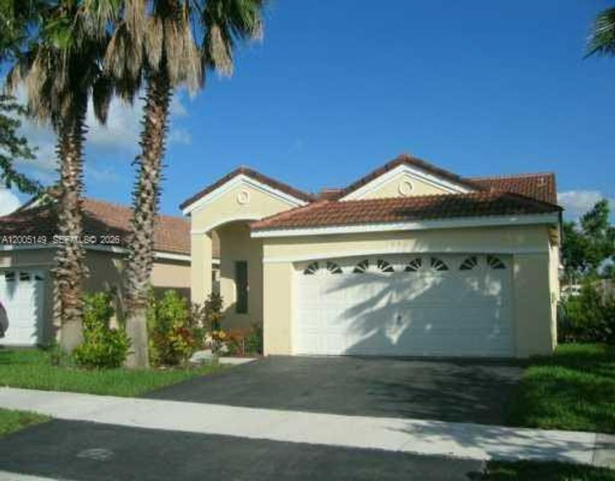 Beautiful one-story home located in the highly desirable gated community of San Remo in Weston. This 3-bedroom, 2-bath residence offers a functional layout with tile flooring throughout, abundant natural light, and peaceful garden views. Larger model compared to recent sales in the community, offering added living space and a spacious 2-car garage. Conveniently located within walking distance to Eagle Point Elementary and close to parks, shopping, dining, and I-75.Community amenities include pool and clubhouse with low HOA. Excellent opportunity to own in one of Weston’s most sought-after neighborhoods with top-rated schools. Easy to show. you can also call owner for showing at 954 681 5387