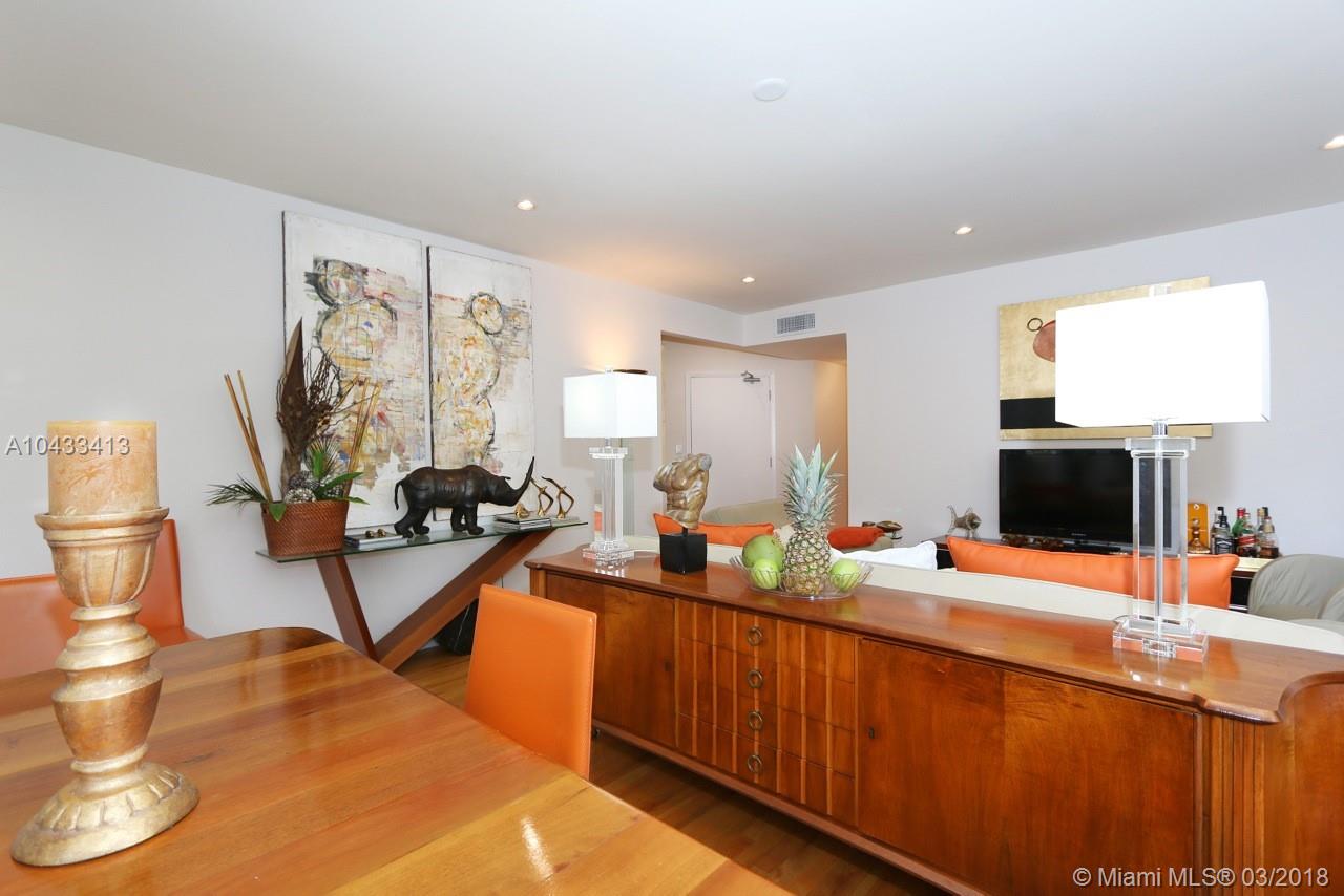 FULLY FURNISHED. Large 2/2 front corner unit. Very bright and airy in a very quiet building. Located on beautiful tree-lined Meridian Avenue and only 1/2 block to Flamingo Park. Walk to the beach.