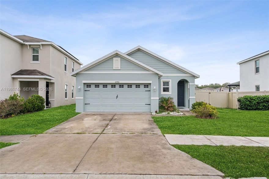 Amazing opportunity in Mirada, Tampa Bay's premier 15-acre Crystal Lagoon community. This spacious residence features 3 bedrooms, 2 bathrooms, and a 2-car garage, offering both comfort and functionality.The primary bedroom is generously sized and includes an upgraded walk-in closet with ample storage, along with peaceful pond views. Step outside to the fenced patio, perfect for relaxing and enjoying beautiful sunset views every day.The home is ideally located just minutes from everything Wesley Chapel has to offer, including restaurants, shopping, dining, recreation, and hospitals. The community also provides convenient access to Tampa International Airport, Premium Outlet Mall, The Shops at Wiregrass, local beaches, and more.Stainless-steel kitchen appliances included Water softener system, Smart Home technology (thermostat, garage door opener, smart lock, and doorbell)Reclaimed water for irrigation, helping keep utility costs lowEnjoy resort-style living with unlimited access to the stunning 15-acre Mirada Lagoon for the entire household.This home combines modern comfort, smart efficiency, and an unbeatable lifestyle-don't miss this opportunity.