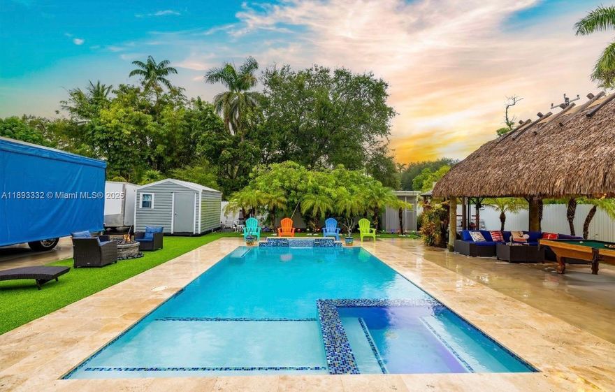 Welcome to this stunning fully remodeled single-family home in the highly desirable Miami Springs neighborhood. This residence offers the perfect blend of modern luxury and outdoor living.
Enjoy a resort-style backyard featuring a sparkling pool, elegant outdoor gazebo with a playroom, and a fully equipped summer kitchen/BBQ area designed for entertaining family and friends. The property also boasts an outdoor gym area, perfect for wellness and active living.
Inside, you’ll find a thoughtfully redesigned floor plan with spacious living areas, elegant finishes, and abundant natural light throughout. Every detail has been carefully curated to provide comfort, style, and functionality.