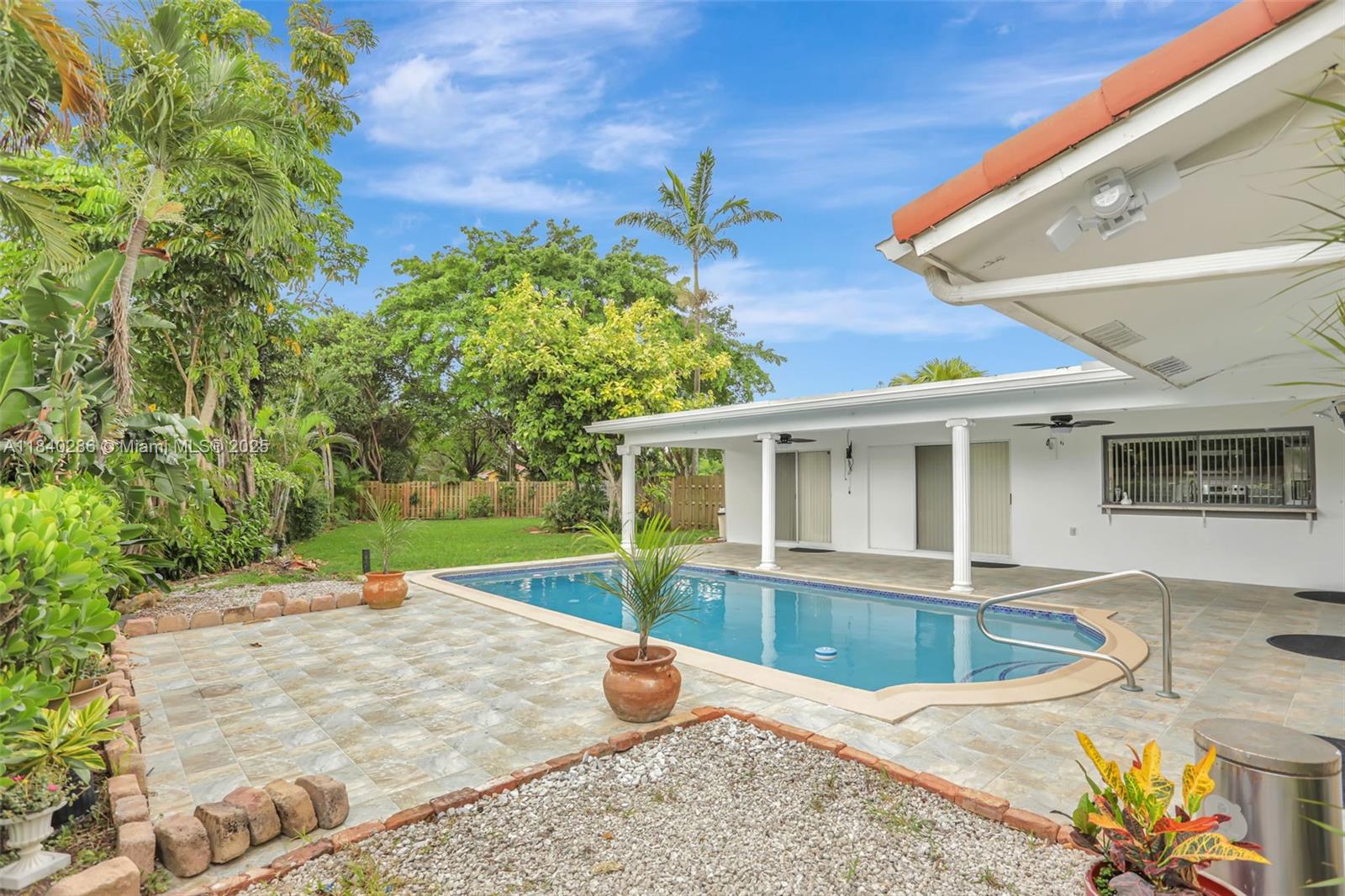 TURNKEY and almost Half Acre Lot in this very spacious Pool Home in the heart of Coral Springs. Beautiful 4 beds/ 3 Baths/2 car garage, big driveway that will fit 4 cars and very large yard (perfect to store a boat or anything else needed). Updated kitchen, with granite countertops, wooden cabinets, outdoor covered patio, stainless steel appliances, spacious formal living/dining room area, family room, new full-size washer & dryer, ceramic tile throughout, blinds throughout the house for privacy, spacious and fenced backyard with a barbecue area, pool, perfect for entertaining. Located in a quiet street in a cul de sac and very safe neighborhood without HOA. Amazing School Zone with A++ Schools. Near shopping, restaurants. Landlord is local and extremely hands on. NEGOTIABLE MOVE IN TERMS.
