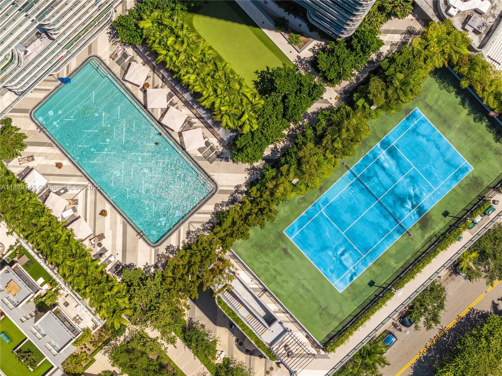 Welcome to Residence 1514 at Hyde Midtown! This luxurious 1-bedroom, 1-bath + den “sky home” defines Midtown Miami urban living. Perched on the 15th floor, enjoy stunning views of the pool, tennis courts, lush green spaces and vibrant shopping district from your private balcony. The open-concept design comes complete with a sleek kitchen, premium appliances, spacious living room, plus a versatile “flex den,” great as home office or guest nest. Resort-style amenities: a stunning pool deck, cutting-edge fitness center, tennis courts and an onsite rooftop restaurant. Surrounded by top shops, dining, and the Design District, just 15 minutes to Miami Beach and the airport. Great as a personal home base or for investment with a flexible rental policy allowing 12 leases per year (30-day minimum).