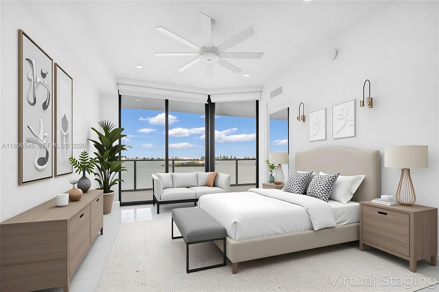 The real OPPORTUNITY!! $1,560,000.  Best price in the entire building at Aria Reserve in Miami’s Edgewater. Brand-new 2-bed + den, 3-bath, 1,783 SF residence in the sky with private elevator access offers seamless indoor-outdoor living and stunning east views of Biscayne Bay sunrises and vivid sunset panoramas. Enjoy 10-ft ceilings, impact glass & designer finishes throughout. The open living area flows to a deep terrace. A gourmet kitchen with Thermador appliances is ideal for entertaining. The primary bedroom features a spa-like bath & walk-in closet. The den offers flexible space for a home office or guest room. Includes 1 Parking Space. Resort-style amenities: bayfront and sunset pools, tennis & pickleball courts,gym, restaurants,kids’ playroom,dog parks, 24/7 concierge. Live where luxury meets the bay.