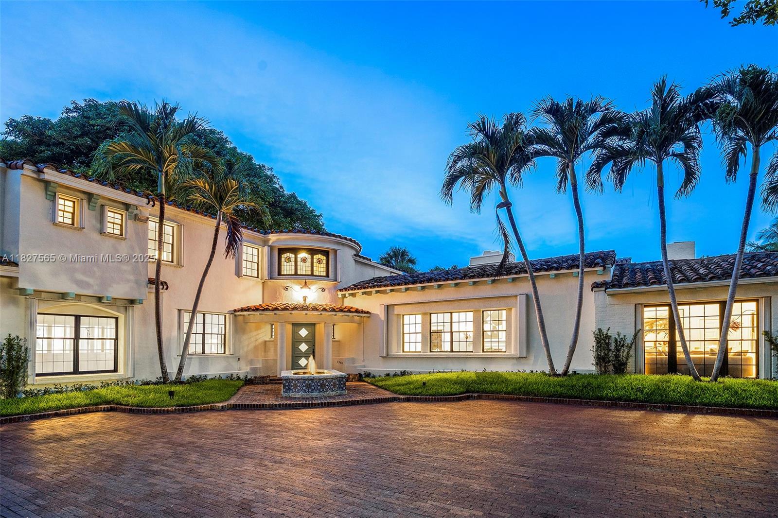 Rare mediterranean estate exuding sophistication and beach vibes in the heart of Miami Beach. Designed by acclaimed architect Carlos B. Schoeppl, this recently updated home is marked with striking original details, living room with cathedral beamed ceilings, fireplace, entertainment room with oak bar, library with soaring ceilings and masterful craftsmanship. The 31,320-SF double-platted corner lot stretching from Flamingo to Pinetree Drive, is secluded with tropical privacy landscape and complete with an immense backyard with lap pool, playground, and space for more amenities. Located minutes to the beach, Bayshore Park, Golf Course, South Beach. Own one of the largest dry lots in MB!