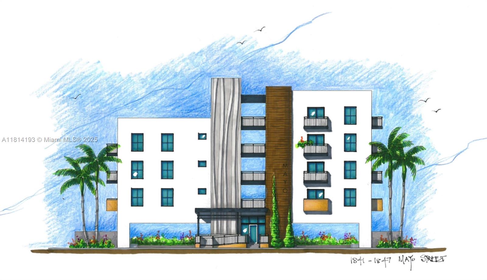 DEVELOPMENT OPPORTUNITY! Two adjacent lots (1841 & 1847 Mayo Street) are being sold together, offering a combined total of 16,377 sq. ft. in the site plan development phase. This is a prime income-generating opportunity to build a luxury apartment complex in the rapidly growing Hollywood market. Zoned for high-intensity, multi-family use, the property allows for up to 32 units with a mix of 4 studios, 14 one-bedrooms, and 14 two-bedrooms. With rental demand currently high in the area, the possibilities for development are endless. Both properties are currently tenant-occupied on month-to-month leases, providing flexibility for future plans.