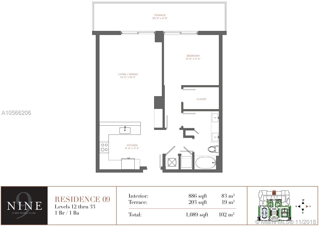 NINE AT MARY BRICKELL VILL - Residential Lease
