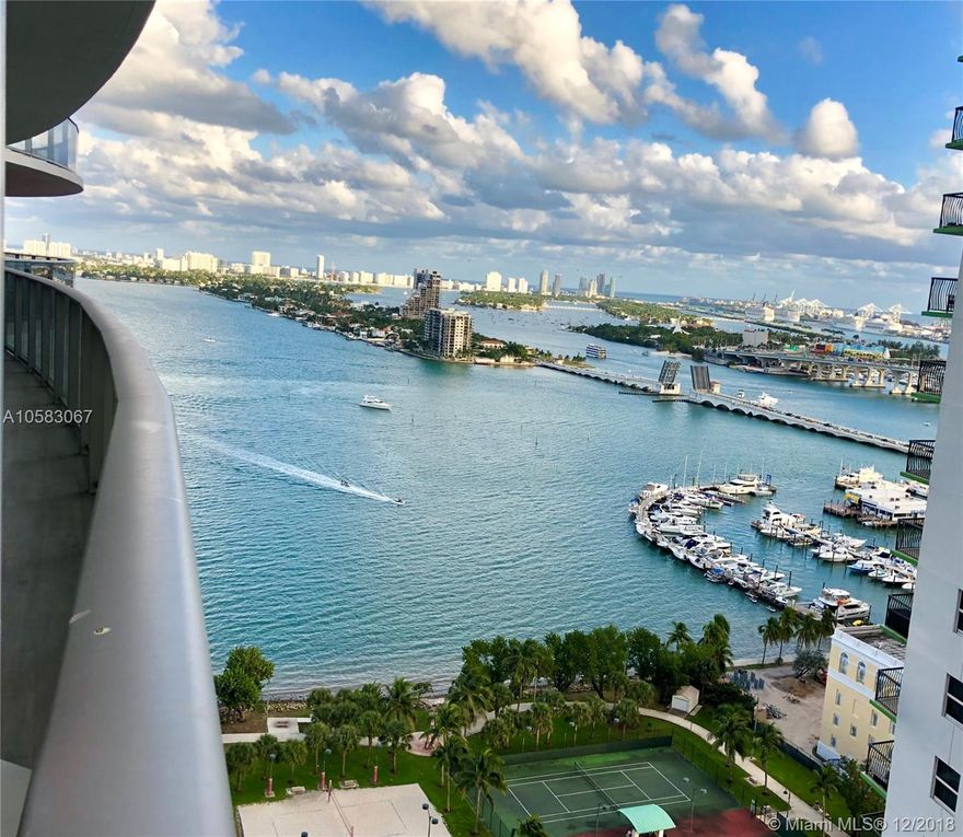 Live in the most desired newly built luxury waterfront high rise! The only 1 + den unit with Private Elevator + Private Foyer, two full baths featuring window treatments, California custom closets, top of the line Italkraft kitchen cabinetry, Bosch stainless-steel appliances, smart-touch faucets, Quartz counters, and partial views of the bay and the city. Sunrise & sunset infinity pools, fitness center, BBQ, lounge/party room, business center, spa, sauna, steam room, hot tub, etc.