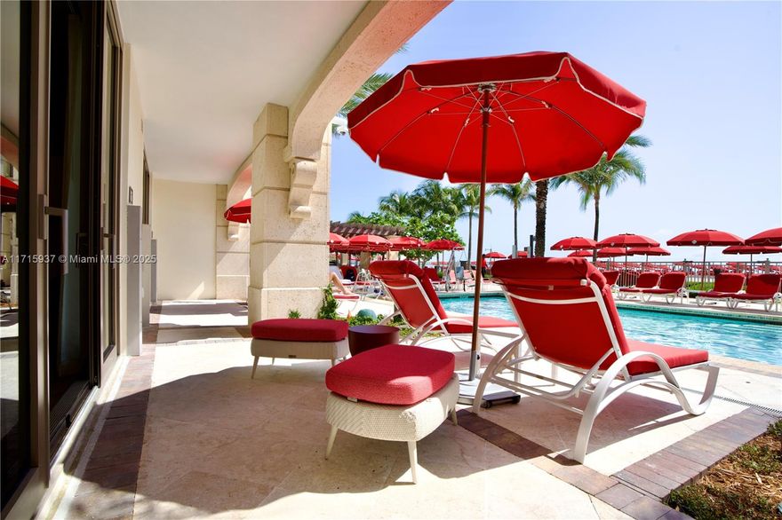 Elevate your beachfront experience with an exclusive opportunity to own a private Beach Cabana at the prestigious The Estates At Acqualina. This coveted amenity is now available EXCLUSIVELY TO UNIT OWNERS ONLY!!.. offering an unique blend of luxury and privacy. Nestled on the pristine sands of The Estates At Acqualina's private beach, this Beach Cabana provides direct access to the azure waters and stunning views of the Atlantic Ocean Beach Cabana  Comes fully furnished with the most famous brand like Fendi, Paula Lenti, Avenue Road, Tina Frey, Bugatti and Janus Et Ale ( Outdoor Furniture ), Tru Appliances , Refrigerator , Dishwasher, Microwave, Wine tower Bar and Full Bathroom. The Beach cabana offers two enclosed car garage with AC accessible through the garage Level...PRICE RUDUCED!!..