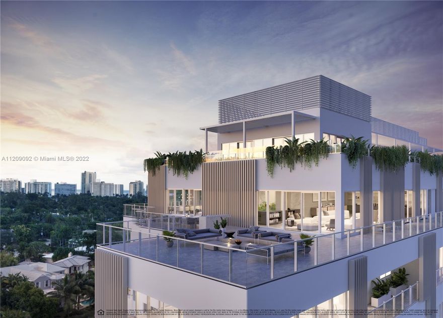 Rare, combined Penthouse at the Ritz-Carlton Residences in Miami Beach featuring spectacular bay and city skyline views. Custom designed by dooarch, this unique Penthouse is the largest floor plan in the entire building featuring 9,454 interior square feet offering 7 bedrooms + Den and 6 spa-like bathrooms.  This unit also boasts 3,301 square feet of private terraces with outdoor kitchen, dining area and plunge pool.