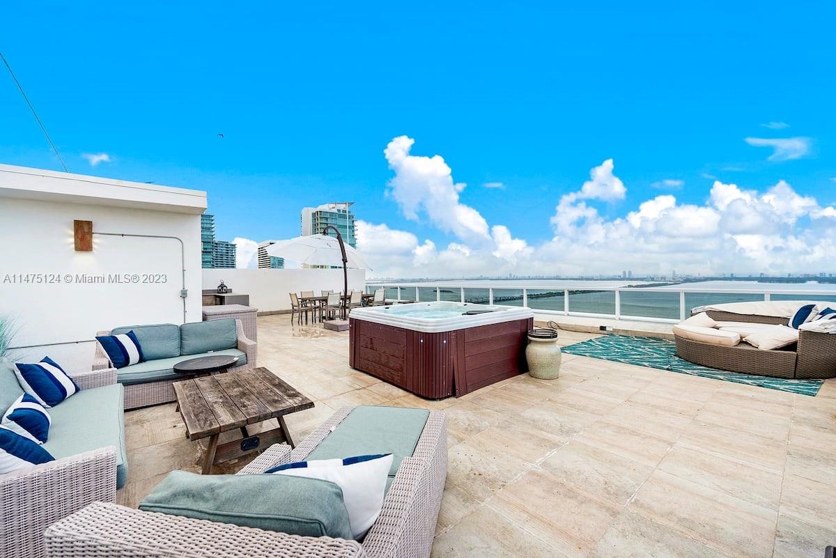 Welcome to this stunning penthouse located at 600 NE 27th PH3! This exquisite residence offers breathtaking panoramic views of the city and bay from its expansive private 1500+ SF terrace. The open floor plan is flooded with natural light, highlighting the sleek modern design. The gourmet kitchen features top-of-the-line appliances, perfect for culinary enthusiasts. The spacious primary suite has ensuite bathroom, private west facing terrace and ample closet space.
Enjoy resort-style living with access to the building's amenities, including a pool, fitness center, and more. This prime location provides easy access to the best dining, shopping, & entertainment options in the area. Don't miss the opportunity to experience luxury living at its finest.
Low HOA and includes 3 parking spaces