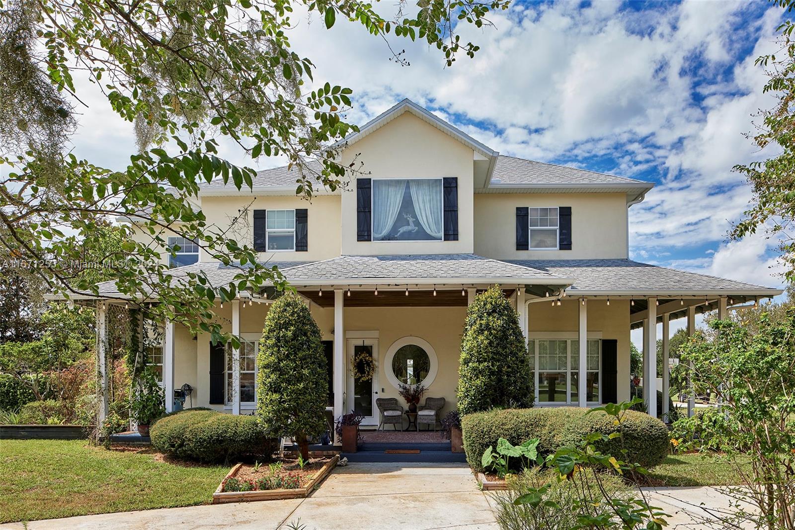 Experience country living in this custom built, European style two story home on a 5 acre lot. Located in a gated community of Ranch Club in Groveland. 40 minutes from Orlando. 4 on-suite bedrooms in the main house. With in-law suite, With over 4097 square feet in the main. Salt water pool, and four stall horse barn with a tack room. Chefs kitchen, Stainless steel appliances, dining room. 2 on-suite bedrooms located downstairs. 2nd master suite and additional adjoining bedroom upstairs, perfect as a nursery. Master bathroom includes dual sink vanity, tub and shower with dual rain heads. Custom built walk in closet. Master bedroom suite adjoins a generous office/ study.Guest suite has a bathroom with shower. This home has too much to list, must be seen to be appreciated. Move in ready.