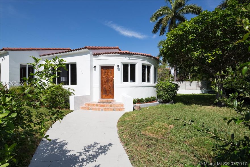 Beautifully renovated 1930's historic Old Spanish style home in east Shenandoah, located just 1 block from The Roads. Perfect mix of original character with todays needs. Brand new kitchen & bathrooms as well as high-impact windows, recessed lighting, large master closet, 2 car garage, and additional Florida Room. Located just minutes from Brickell, Downtown, and Coconut Grove. House has a functional layout and is surrounded by a privacy wall.