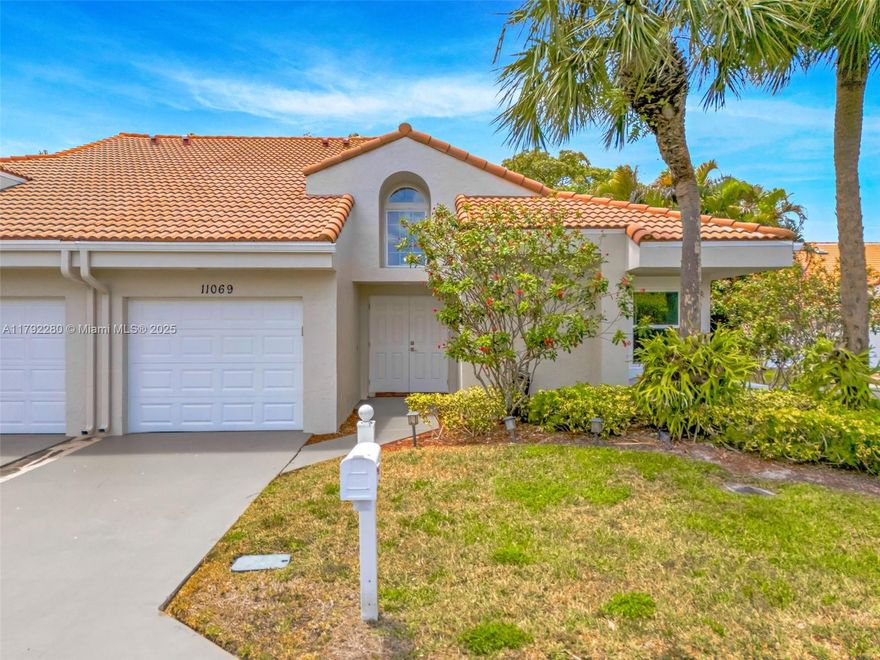 Step into this beautifully remodeled villa showcasing top of the line craftsmanship and a spacious open  floor plan. Open kitchen featuring abundant cabinet storage and sleek stainless steel appliances perfect for cooking and entertaining. Gorgeous porcelain tile floors run throughout the home, adding a modern and elegant touch. Enjoy the convenience of an oversized laundry room complete with built-in cabinetry for extra storage. Located in a resort-style gated community, residents have access to premium amenities including a lovely clubhouse, sparkling swimming pool, tennis court, and fully equipped fitness center.