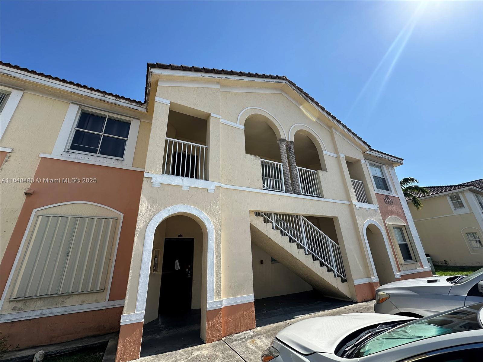 Corner condo on second floor in gated community near shopping, schools, and 10 minute drive from the Baptist Health Homestead hospital. This condo features kitchen and laundry appliances, tile and vinyl floors, and two assigned parking spaces. The rent includes a basic cable service provided by the association. Amenities include two swimming pools, security, monitored access at the gate, and maintenance of the common areas. Comcast cable is not allowed in the complex. Water is provided by Homestead. Electricity is provided by FPL.