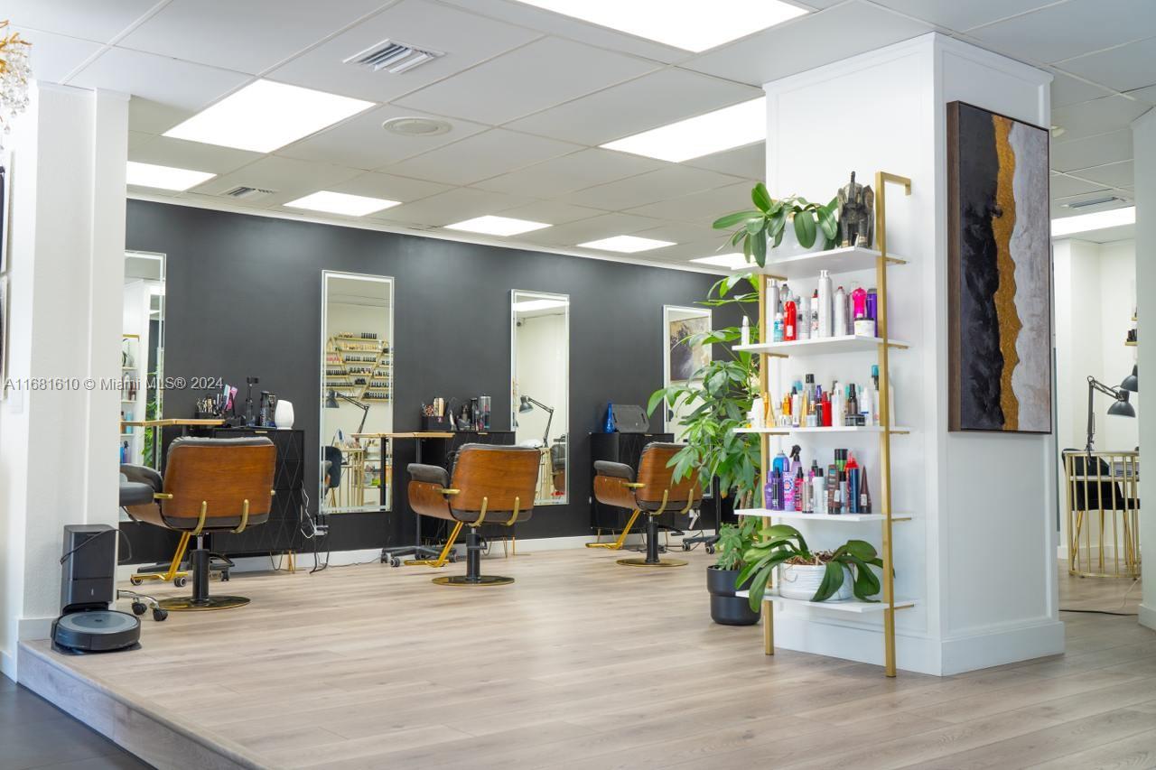 Step into a thriving business opportunity this turnkey beauty salon. Great location convenience + accessibility.
Ample parking for clients. This well-established, high volume salon has a solid reputation with loyal clientele, ensuring a seamless transition for the new owner.
The salon features contemporary decor, high-quality furnishings, and top-of-the-line equipment.
The business offers hair styling stations and extensions area, nail stations, cosmetology treatment cabinet a reception desk, and a comfortable waiting area. Opportunity exists to expand services or introduce new beauty treatments for additional revenue to this already profitable venture.