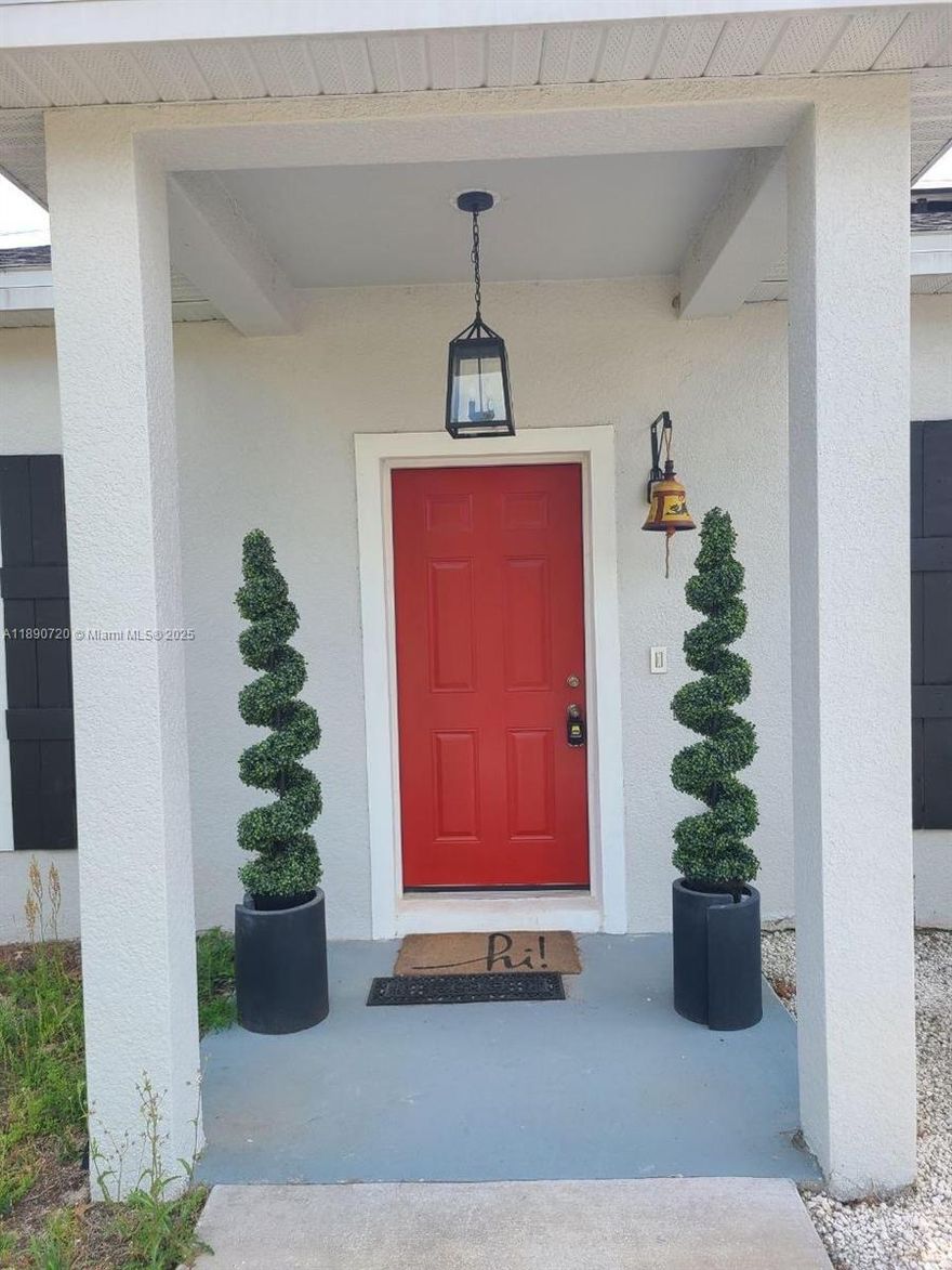 As stunning as it gets!!! 3-2 Airbnb Investment Gem! This high-rentability property features an open layout, stylish finishes; modern kitchen with SS appliances, , quartz countertops and ample cabinet space. Home completely filled with natural light, large walk-in closets and spacious bedrooms. Beautiful designer landscaping, fire pit, gazebo, property completely fenced. It may be negotiated fully furnished—perfect for entertaining and enjoying Florida country living. Located in a thriving, sought-after area.