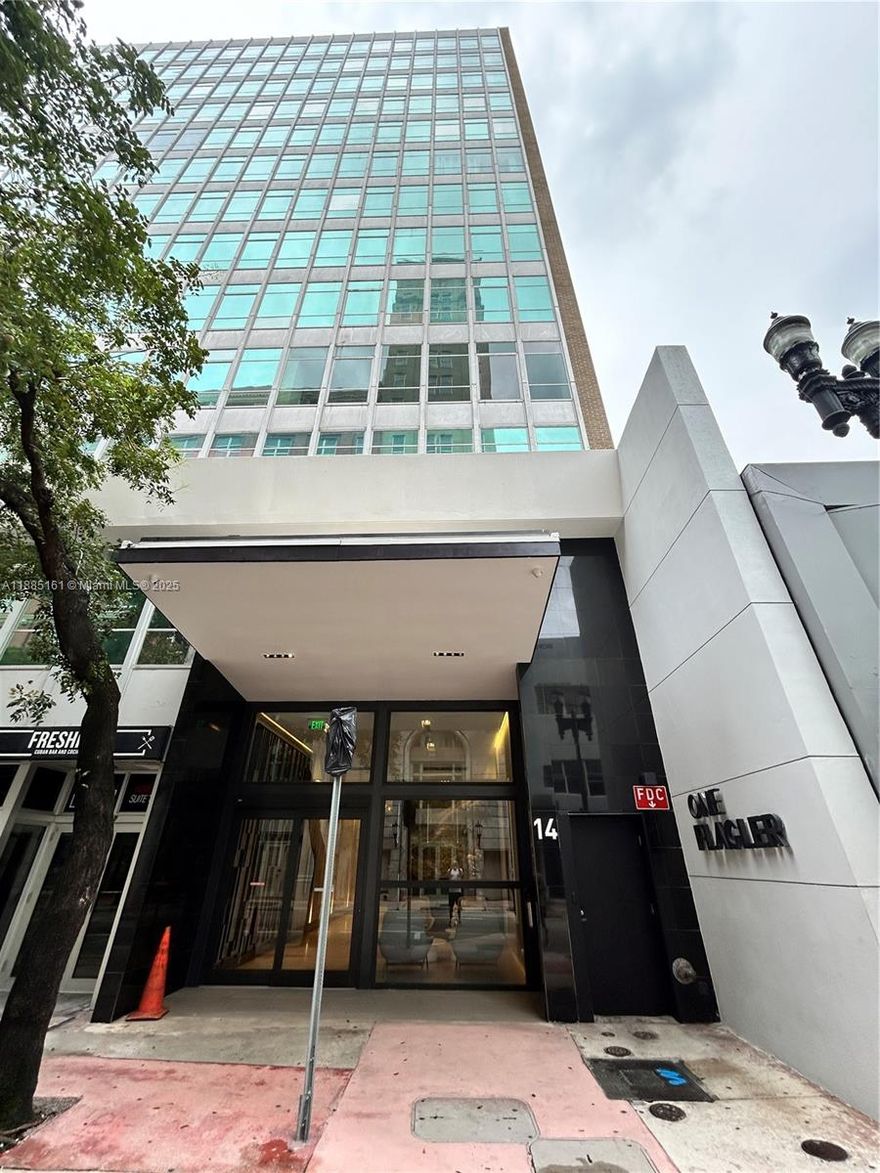 One Flagler – Downtown Miami: Prestigious office space with three private offices, a conference room, and an open area for staff or collaboration. Located in iconic One Flagler, a mid-century landmark by Morris Lapidus (architect of the Fontainebleau and Eden Roc Hotels), the building was fully renovated in 2015 and features a modern attended lobby, concierge, conference facilities, and lounge areas. Just five minutes from the Miami Courthouse, this address offers unmatched convenience. Highlights include connectivity, modernized elevators, 24/7 security, valet, and included power and weekly cleaning. Ideal for firms seeking heritage, functionality, and prestige in the heart of Miami’s business district. Call today. Easy to show.