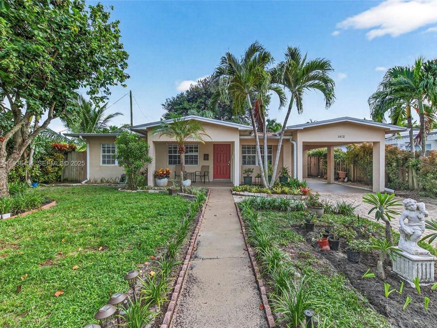 FAST APPROVAL. Well-situated 3BR/2BA rental located minutes from Wilton Manors, Downtown Fort Lauderdale, and the beach. This residence offers tile flooring throughout, smooth ceilings, and a practical kitchen with an adjacent dining area. A separate laundry room is equipped with washer and dryer. Parking includes a covered carport and brick paver driveway. The fenced backyard provides a private outdoor setting with tropical landscaping, patio space, exterior lighting, and separate entrances. Convenient access to shopping, dining, and major roadways. First, last, and security required. Proof of income required (minimum 2.5x monthly rent).