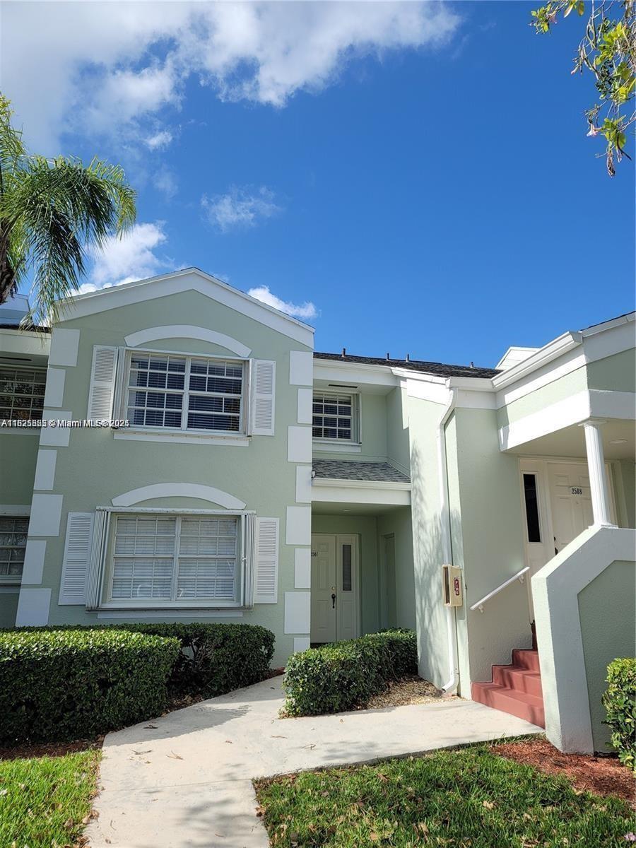 Make this 2/2 on the second floor your next home. Master suite with sliding door to the covered and screened patio. The second bedroom is a junior suite with double doors. Galley kitchen with washer and dryer in the unit. Rent includes water, internet, extermination, alarm monitoring, roaming security and guard at gate and more. Have access to tennis courts, neighborhood pool and Royal Palm Clubhouse. This beautiful facility offers an array of premium amenities including an Olympic size pool, Jacuzzi, fitness equipment, theater screening room, billiards and arts & crafts area. Live here and be 30 minutes away from the Florida Keys & 5 minutes from Florida's Turnpike.