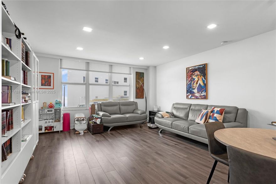 This apartment has been beautifully renovated. Unit #1G is a spacious 2 bedroom 2 bathroom condo with approximately 1100 square feet of living space. The objective of the renovation was to maximize every square inch of the space utilizing a neural palette that would be appeal to most (all this home needs is art decor and accessories to add personal touches ;). The kitchen cabinets were customized and they added a paneled refrigerator into the design which makes it look like brand new construction! This modern and open concept floor-plan affords a young family the space they need to unwind when they want privacy and also the perfect setup to host family and friends to enjoy milestone life celebrations together. Come and make yourself at home, this one is surely a gem and priced to sell.