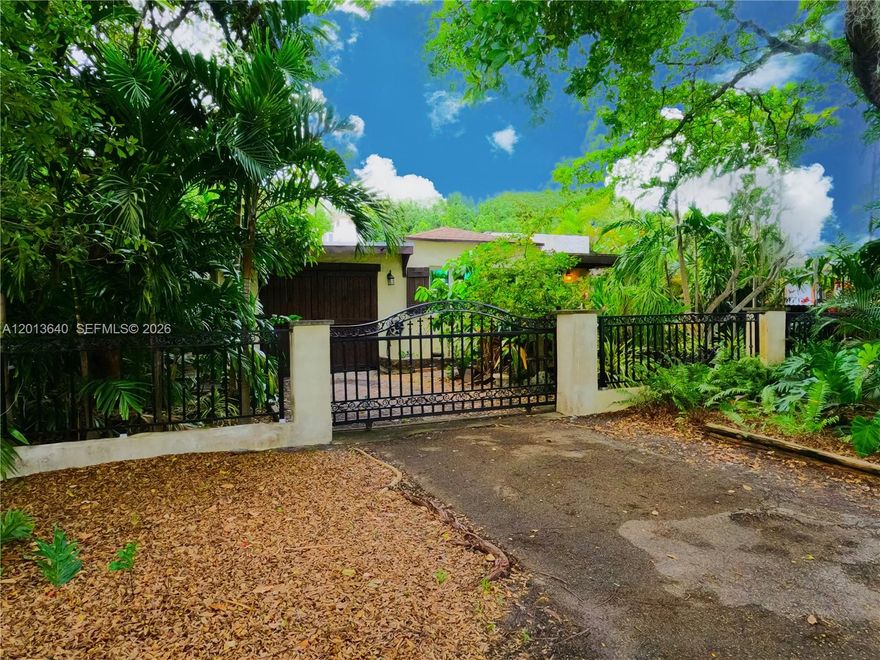 Fully remodeled 2 bedroom and 2 bathroom North Miami single family home with no association. 1 car garage and stainless steel appliances, double door refrigerator, dishwasher, kitchen island,double oven electrical cooktop, microwave. A/C unit, washer, dryer.  Electric gate, built in bbq, all impact windows.  Master bedroom has bath with double sink and tub and shower. Large patio with shed and mango, avocado, lichee, coconut and more fruit trees!