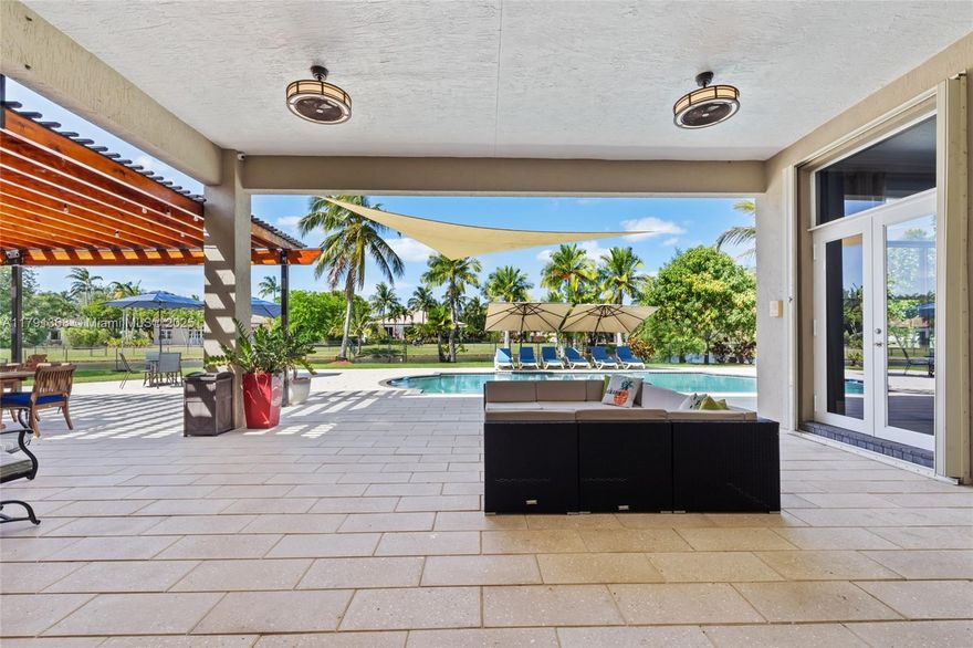 Look no further, it’s the one you have been waiting for! Welcome to this gorgeous lakefront property in the highly sought after man gated community of Imagination Farms. Situated on almost 1 acre; 4 bedrooms plus an additional room. Entire home was gut renovated with no expense spared. Recently replaced roof/French gutter system, two newer ACs, updated plumbing & electric, 14 ft ceilings w/crown molding, interior recently painted, spectacular custom kitchen with oversized island, custom built-in appliances, wine fridge, prep sink, full pantry, tankless hot water heater, recess lighting. Expansive backyard, beautiful salt water/heated pool. Huge covered terrace and additional covered pergola area with outdoor kitchen. Landscape lighting, security system, fruit trees, 3 car garage.