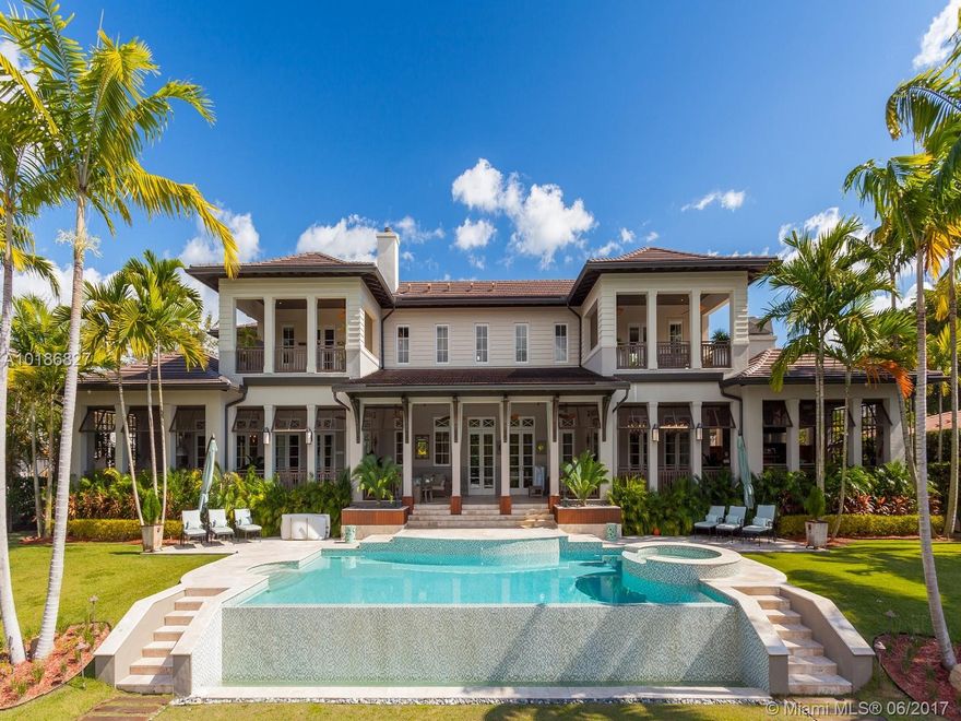 This spectacular waterfront home features 140 sq ft of W/F/100 Foot dock & lift with no bridges to bay, enjoy ocean access within minutes. Spread across 22,400 sq ft this 7B/7B home features spacious entertainment and living areas. Home includes top of the line appliances, wine cellar, elevator, fireplace, an infinity pool, summer kitchen, 4 car garage & lift. This home could be purchased furnished.