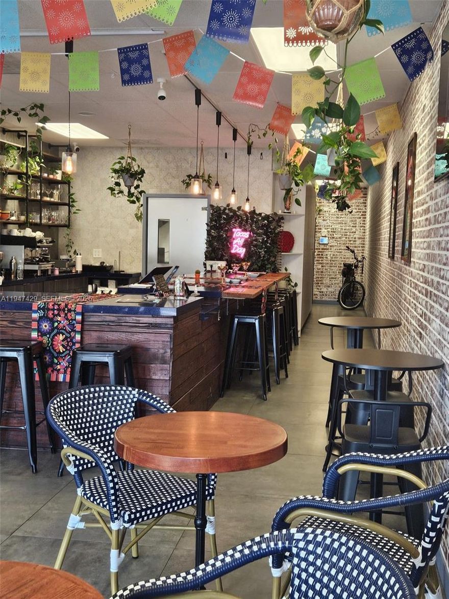 LOW RENT fully equipped restaurant located in high traffic area US1/Biscayne Blvd with connection to Miami Beach area, Owner is also open for POP-UP Restaurant opportunities or join the business part time. Open to include company so new owner can start operating the new business Asap, includes beer and wine license with possibility of full liquor license for Catering