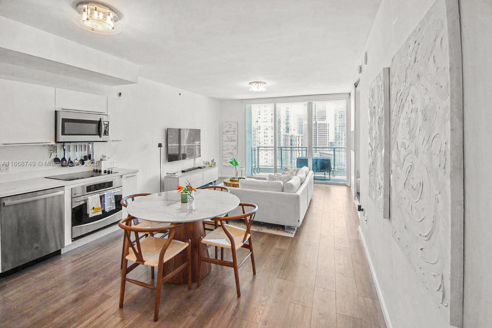 Beautifully Renovated 1-Bed, 1.5-Bath Condo in The Ivy at Miami Riverfront.
Experience modern living in this updated 1-bedroom, 1.5-bath condo located in one of Miami’s premier riverfront communities. Designed with comfort and sophistication in mind, the unit is filled with natural light and designed with comfort and sophistication in mind. It features sleek contemporary finishes, electric blackout shades, and generous closet space.
The Ivy offers an unmatched lifestyle with resort-style amenities including a serene riverside walkway, on-site marketplace bistro, and a full-service hair salon. Residents also enjoy 24-hour security, a fitness center, spa, business center and a recently renovated pool providing the perfect blend of convenience and luxury in the heart of the city.