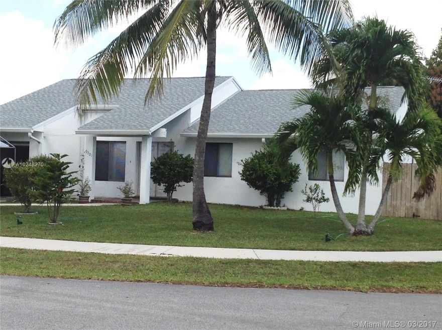 BEST DEAL IN THIS PRICE RANGE-WILL NOT LAST! Beautiful family home located in a quiet neighborhood of Palmetto Bay with great schools. 3 bed, 2 bath, living room, dining room, 1 car garage, tile throughout, shed, screened back patio, 8 year roof, new water heater, fenced back yard, corner lot.