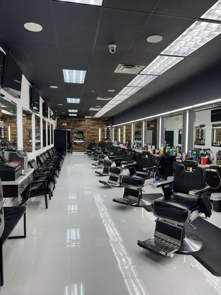 Barbershop for Sale! Fully renovated and ready for business, this modern shop features 11 barber chairs, stylish finishes, and a loyal clientele. Located in a busy shopping center with ample parking and excellent visibility, it offers strong foot traffic and a prime location surrounded by established businesses. A turnkey opportunity perfect for an owner-operator or investor looking for a profitable, low-maintenance business in a thriving area.