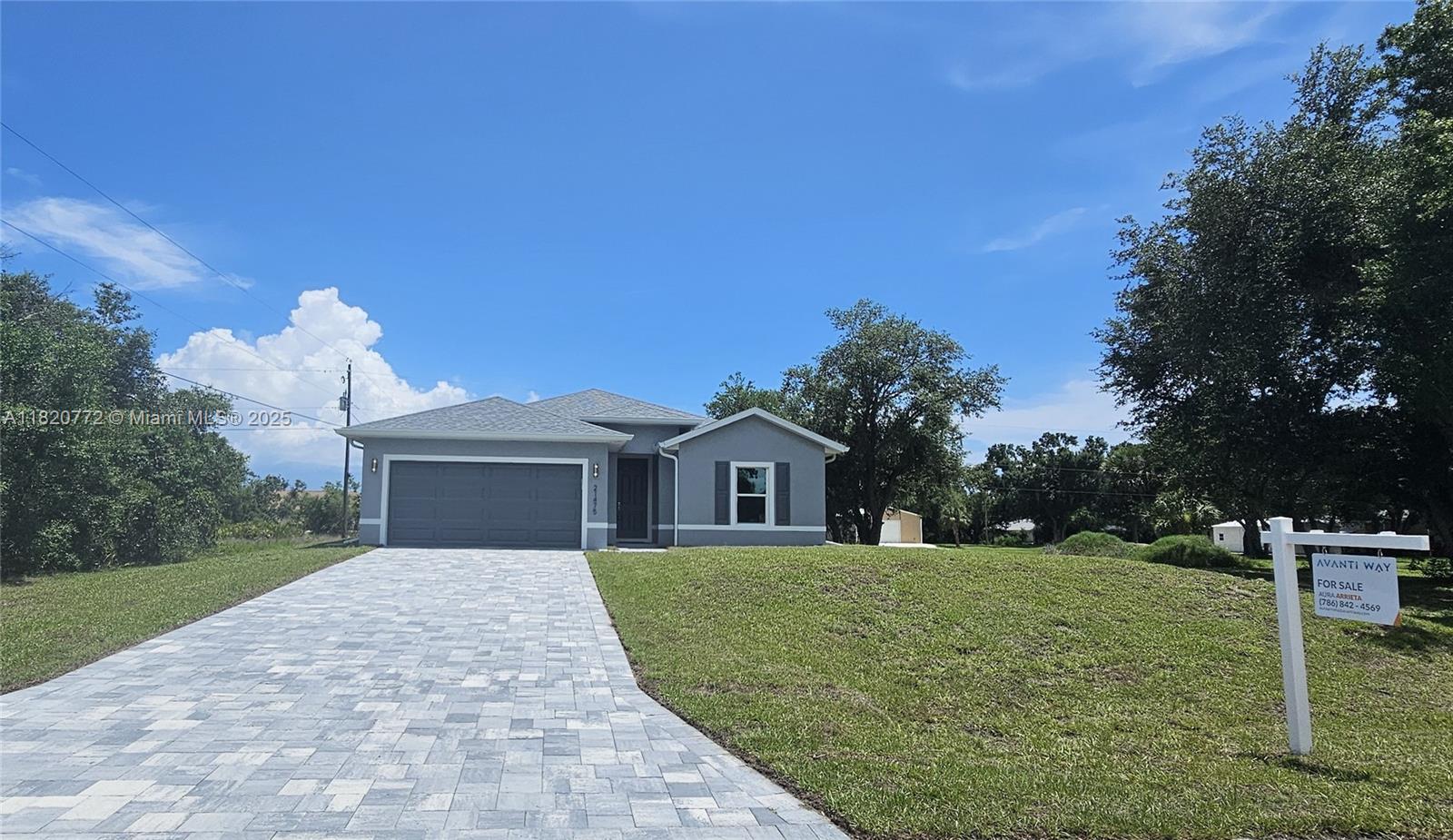 Stunning new single-family home in Port Charlotte featuring 3 spacious bedrooms, including a master suite with a walk-in closet, 2 elegant bathrooms, a dedicated laundry room, and Impact Windows. The open layout boasts luxurious flooring, a chef-inspired kitchen with a sleek island and premium finishes, plus recessed lighting for beautiful illumination throughout. Located near gorgeous beaches, shopping, dining, and schools, this home perfectly combines style, comfort, and convenience. Don’t miss your chance—schedule your showing today!