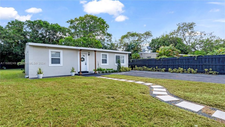 Fully renovated 3-bedroom, 2-bath single-family home in desirable Fort Lauderdale! This stunning home boasts modern finishes and an open layout throughout, perfect for Florida living. Situated on a 9,632 sq ft lot with no HOA fees, enjoy total freedom to customize your property. The spacious backyard offers endless possibilities—ideal for adding a pool, lush garden, or outdoor entertainment area. This beauty even has an income generating possibility with the 3rd bedroom having an independent entrance and bathroom with walk-in closets. This home has fully updated interiors, ample natural light, and a prime location near Fort Lauderdale’s top beaches, dining, and shopping, this home is a must-see!