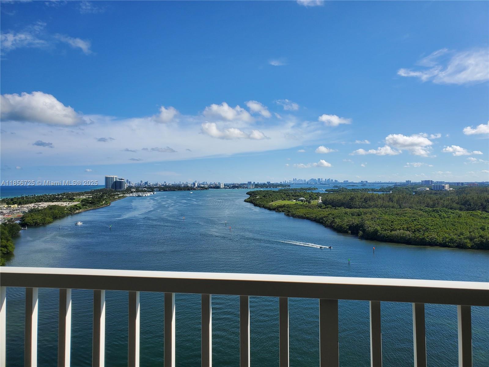 Exceptional water views of the Intracoastal, ocean, Oleta River State Park, and city skyline. Enjoy both sunrise and sunset from your living room and bedroom. Just across the street from the beach, with a marina right in front of the building.Covered assigned parking Conveniently located near Fort Lauderdale and Miami International airports, golf courses, banks, restaurants, and major highways. , plus guest and valet parking. A large storage room and common laundry room are on the same floor. Building amenities include a gym, sauna, hairstyling salon, library, billiard room, fantastic heated pool, two tennis courts, and a bike room. HOA includes fiber internet, cable TV, hot water and pest control. Spa salon at next building. Guard-gated 24/7 with front desk attendants and security cameras