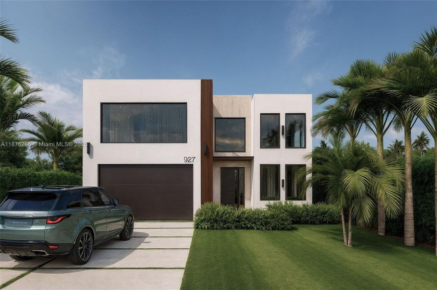 Experience modern luxury in this newly built Fort Lauderdale residence showcasing sleek architecture, Italian finishes, and solid concrete construction. Interiors feature custom Italkraft cabinetry, 48x48 porcelain tile flooring, solid-core doors, and a 60” smart fireplace. The gourmet kitchen offers Sub-Zero & Wolf appliances, an oversized waterfall island, and custom storage. Prewired for smart lighting, motorized shades, built-in speakers, and security. Outdoor living includes a summer kitchen, pool, shower, and lush landscaping. Comfort is ensured with a 3-zone high-efficiency HVAC, gas tankless water heater, and generator-ready panel. With two entrances and parking on either side, this home offers elegance just minutes from the best of Fort Lauderdale living.