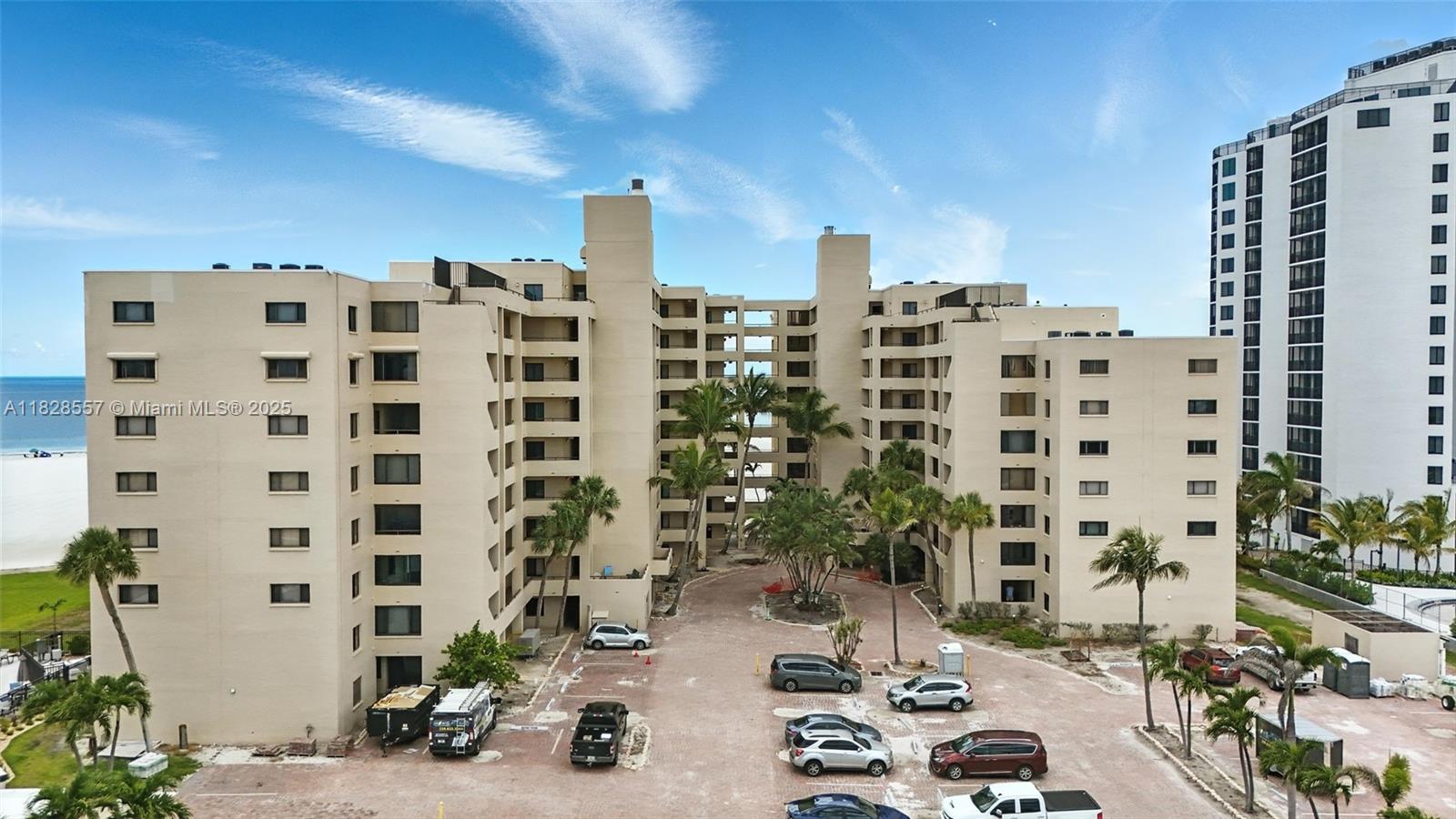 Experience beachside living in this 7th-floor 2-bedroom, 2-bath condo on Fort Myers Beach’s desirable south end. Just steps from the sand and close to top dining and entertainment, this light-filled unit offers a spacious layout perfect for full-time living or a seasonal retreat. Enjoy peaceful views, generous bedrooms, and a low-maintenance lifestyle with HOA fees covering internet, trash, water, and sewer. Community amenities include beach access, a pool, bocce court, BBQ area, bike storage, and more. Just 4 miles from Margaritaville and Times Square—your coastal escape awaits.