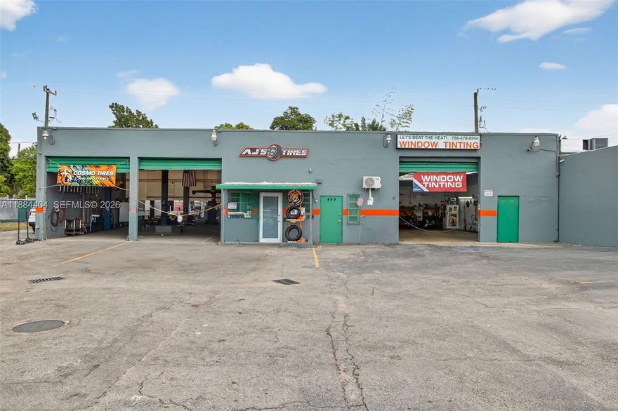 Great opportunity to own a commercial property on busy Okeechobee Road. The 13,500 sq. ft. lot offers excellent visibility and nonstop traffic. The property is currently leased to a tire shop, with the lease ending next year. This provides rental income in the short term and flexibility for an owner-user or redevelopment afterward. Located in the heart of Hialeah with versatile zoning, it’s a strong fit for both investors and business owners.