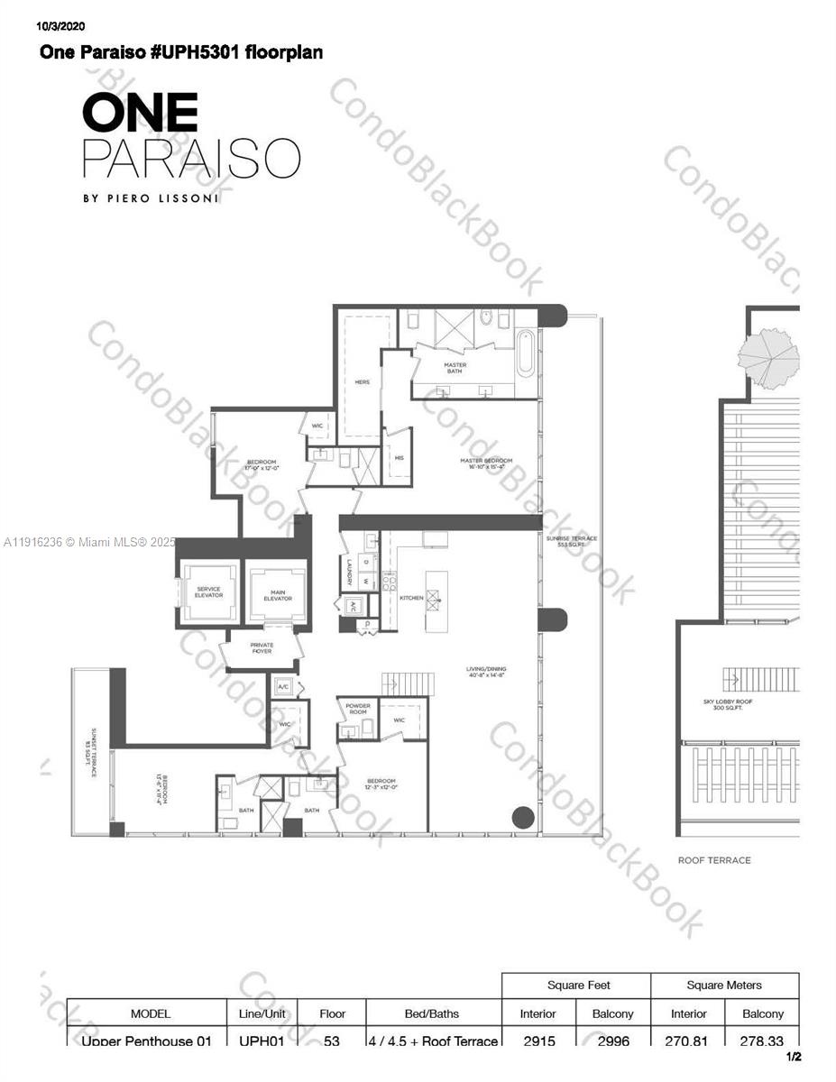 ONE PARAISO CONDO - Residential Lease