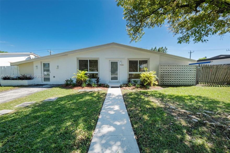 Completely renovated single-family home in the heart of Cutler Bay! This spacious 5-bedroom, 2-bath residence offers nearly 2,000 sq ft of modern living on a 7,669 sq ft lot. The home features a impact windows, new floors, a stunning designer kitchen with quartz countertops with soon to come stainless-steel appliances, and beautifully updated bathrooms. Enjoy an open-concept layout filled with natural light and ideal for entertaining. Large backyard with plenty of room for a pool, outdoor kitchen, or family gatherings. Conveniently located near parks, top-rated schools, and major highways. Move-in ready and built to impress — a true turnkey property!