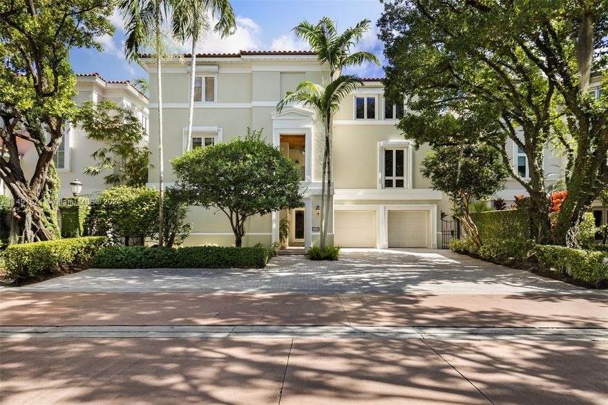 Welcome to a stunning home in sought-after Bayshore Villas of Coconut Grove. Rare boat slip is available for purchase separately by potential owner or another owner in the community. The home is a perfect blend of luxury, comfort and convenience, with 4 bedrooms and 4.5 baths.The interior has volume ceilings, elegant flooring and a sophisticated atmosphere for entertaining. All cabinetry is custom, including beautiful bookcases and office spaces. The home is 3 levels with an elevator. The private patio has lush landscaping, perfect for al fresco dining. The main floor has a large chef's kitchen and media room, with an oversized primary bedroom on the third level with a marble bath and wonderful closets. Exceptional property in a vibrant area!