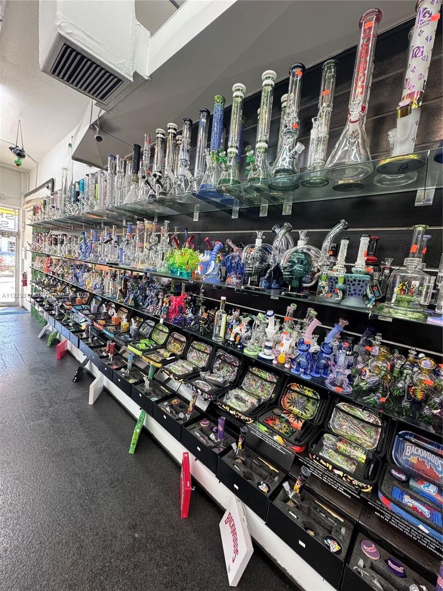 Money Maker $$$ - Amazing location, high volume store. Open 7 days - 14/15 hours. Profitable modern smoke shop, busy main street at the Miami Gardens. Huge parking lot, All displays, furnitures, fixtures, refrigerators  included to sale price. Also all licences are transferable, Tobacco, retail, city and county licenses ! Owner Financing available !! Call listing agent for more details, Store inventory must be pay separately !