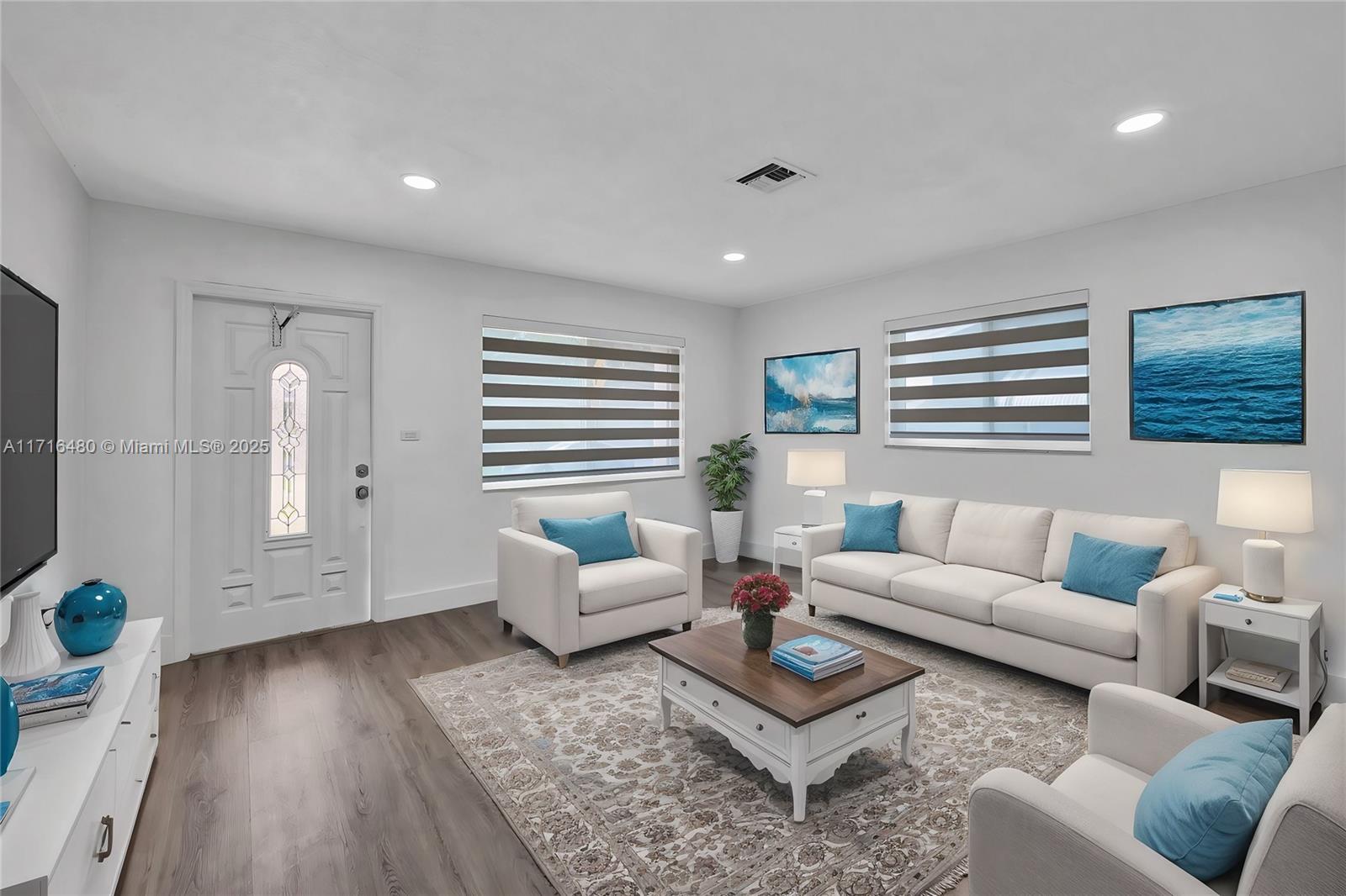 Remodeled home in a 55+ COMMUNITY ! new floors, impact windows, newer roof, freshly painted, remodeled kitchen and bathrooms! Close to major highways! Low HOA!