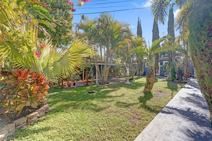 Spectacular investment opportunity in the heart of Shenandoah!! Beautifully landscaped gardens greet you as you enter this tropical paradise in the middle of the city – Truly Miami living at it’s finest!! The home is currently configured as a 2/2+Den primary residence, PLUS a 1/1 in-law suite. Mature landscape offers great privacy and plenty of space for outdoor entertaining! This property boasts substantial potential featuring one of the largest lots in the area with 7,250sqft and zoned 5700-Multifamily. Excellent opportunity for development or owner occupant with potential for additional rental income! Centrally located only minutes to Miracle Mile, Brickell and Coconut Grove. Will not last!!