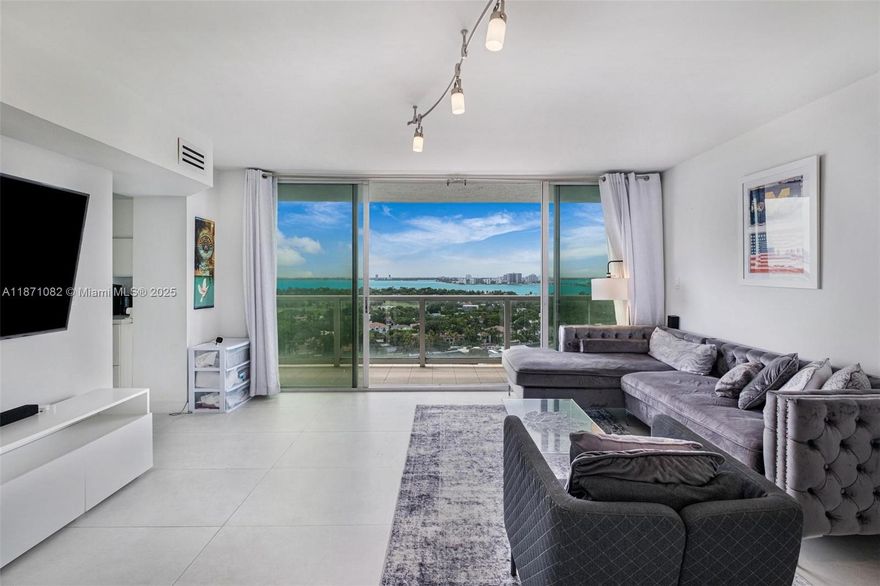 Stunning 2 Bed/2 Bath with Endless Views! This spacious residence features the building’s largest 2/2 layout, floor-to-ceiling windows with breathtaking sunset and Downtown skyline views, and a semi-private elevator entrance. Most of the apartment along with the kitchen and appliances were fully renovated in 2018. There is a private parking space included as well. Located on the 19th floor, the unit sits within a completely remodeled building offering 24/7 security, heated pool, jacuzzi, gym, clubhouse, and prime access to one of Miami Beach’s most beautiful beaches.